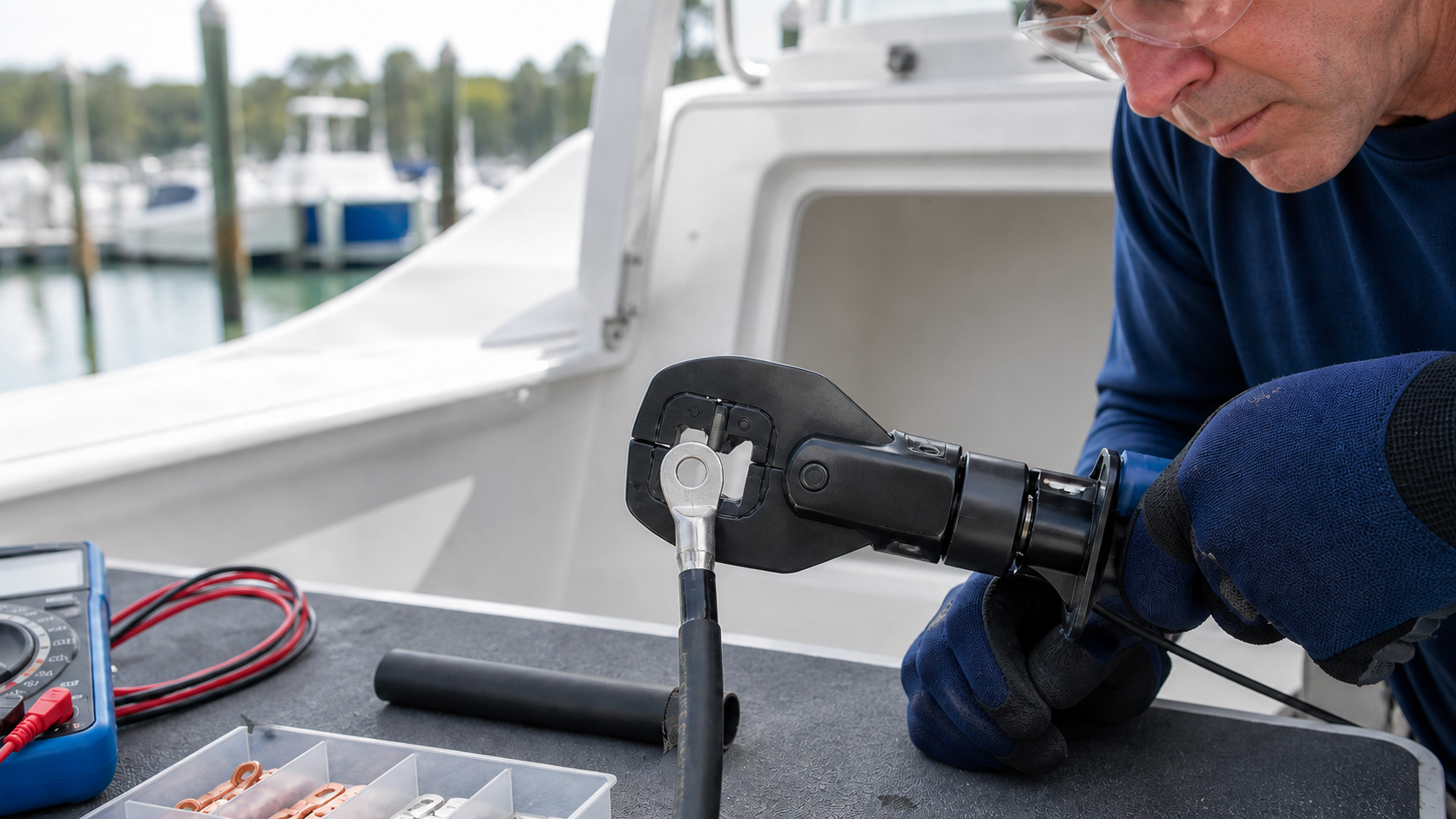How to Crimp Marine Battery Lugs the Right Way